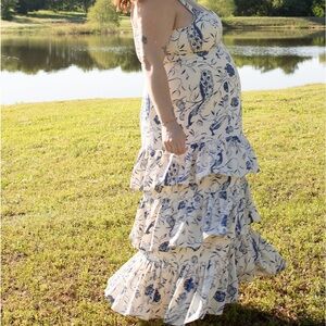 Abercrombie & Fitch Blue Floral Maxi Dress